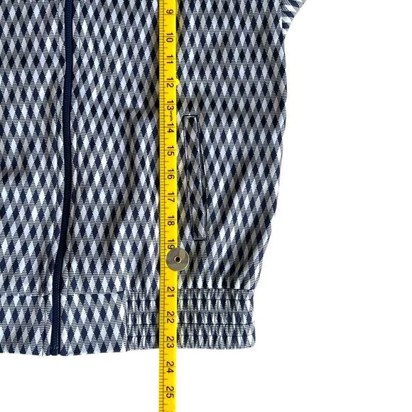 Fila Women's Y2K Argyle Full Zip Jacket Blue White Yellow Size Small - Picture 11 of 12
